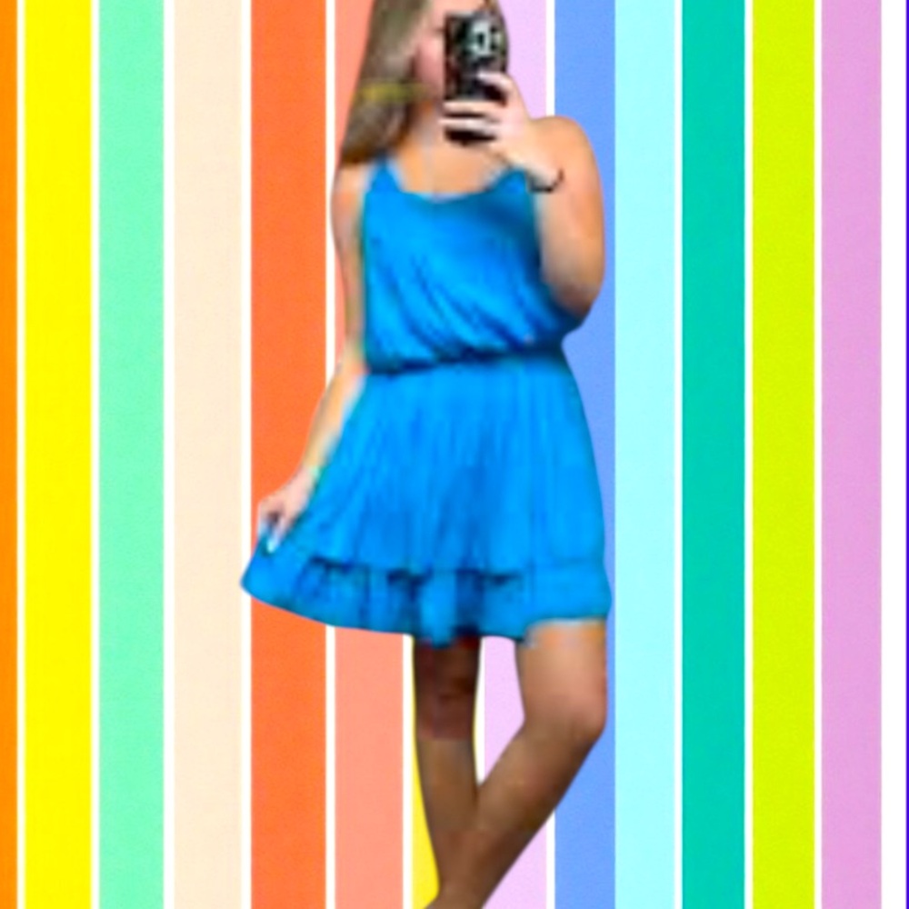 Do and Be blue tier dress DO+BE y2K women’s size small